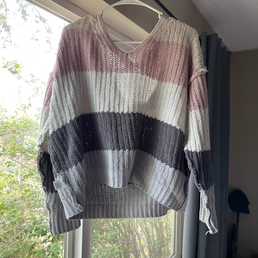 knit sweater with open back